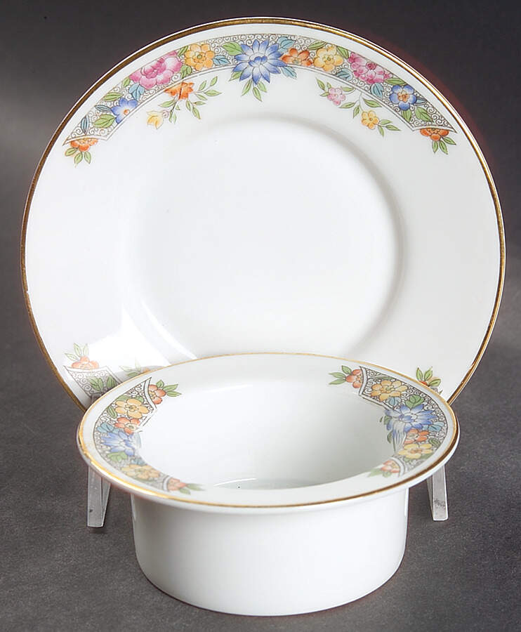 Vernon Ramekin & Saucer Set by Hutschenreuther-1