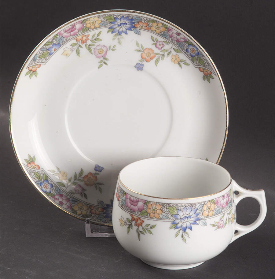 Vernon Flat Cup & Saucer Set by Hutschenreuther-1