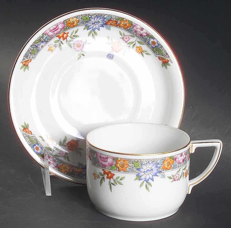Vernon Flat Cup & Saucer Set by Hutschenreuther-1