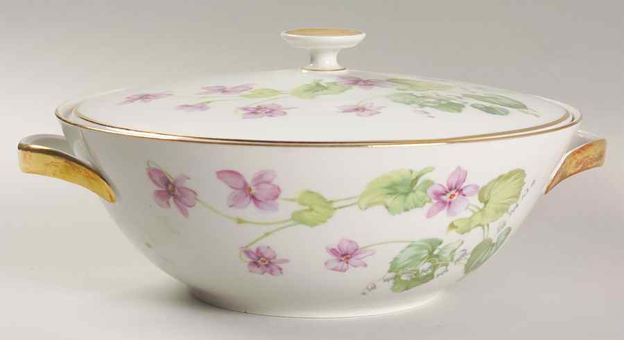 Violet (Rim Shape) Round Covered Vegetable by Hutschenreuther-1