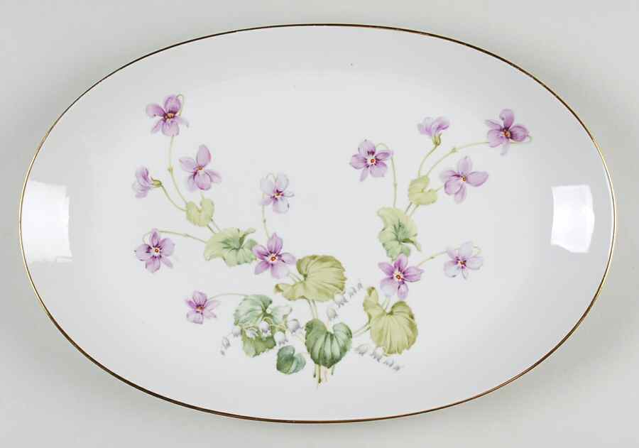 Violet (Rim Shape) 13" Oval Serving Platter by Hutschenreuther-1