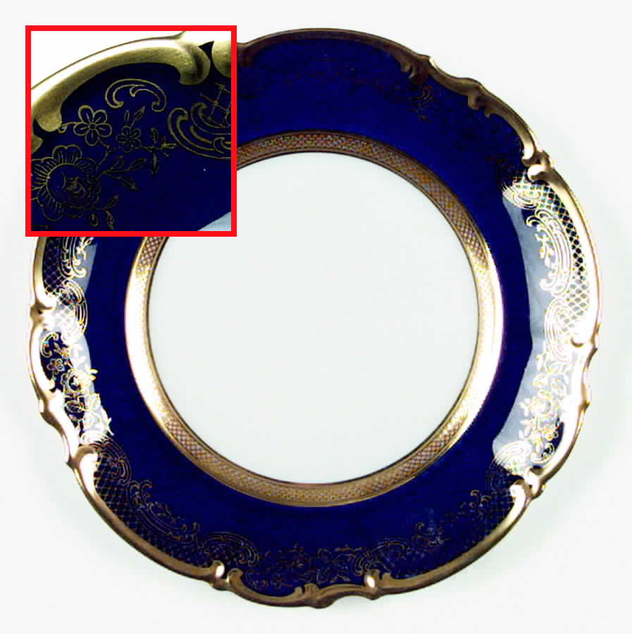 Victoria Regina Cobalt Dinner Plate by Hutschenreuther-1