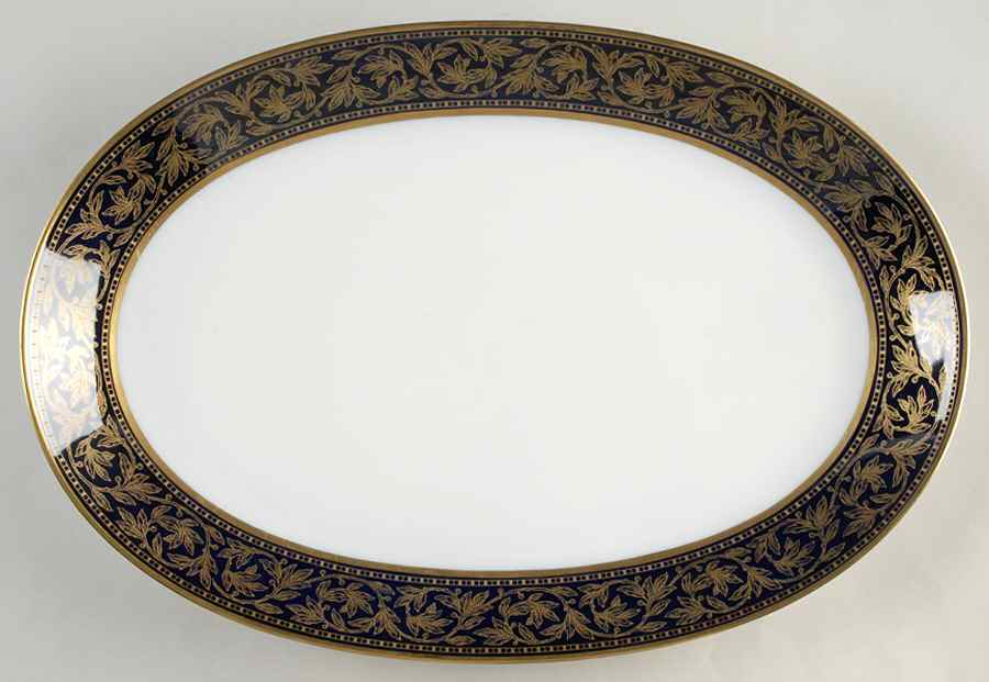 Warwick Cobalt 15" Oval Serving Platter by Hutschenreuther-1
