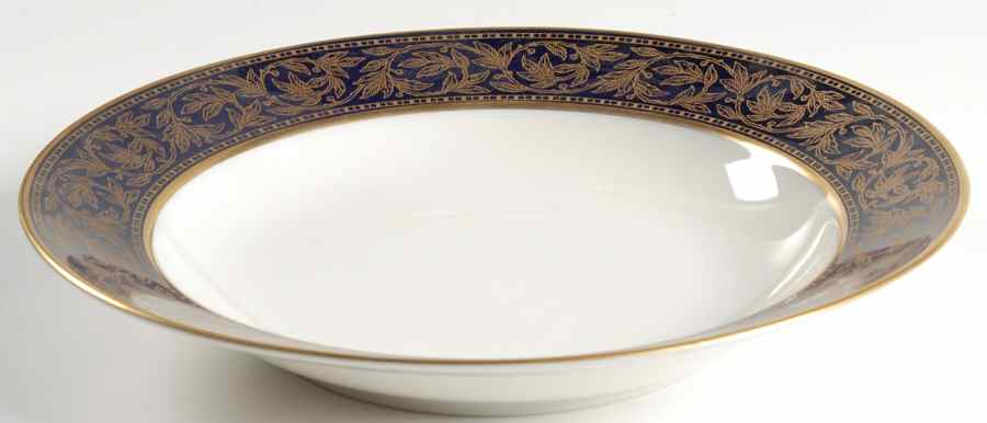 Warwick Cobalt Rim Soup Bowl by Hutschenreuther-1