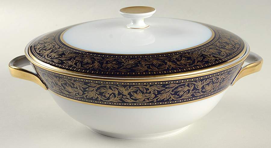 Warwick Cobalt Round Covered Vegetable by Hutschenreuther-1