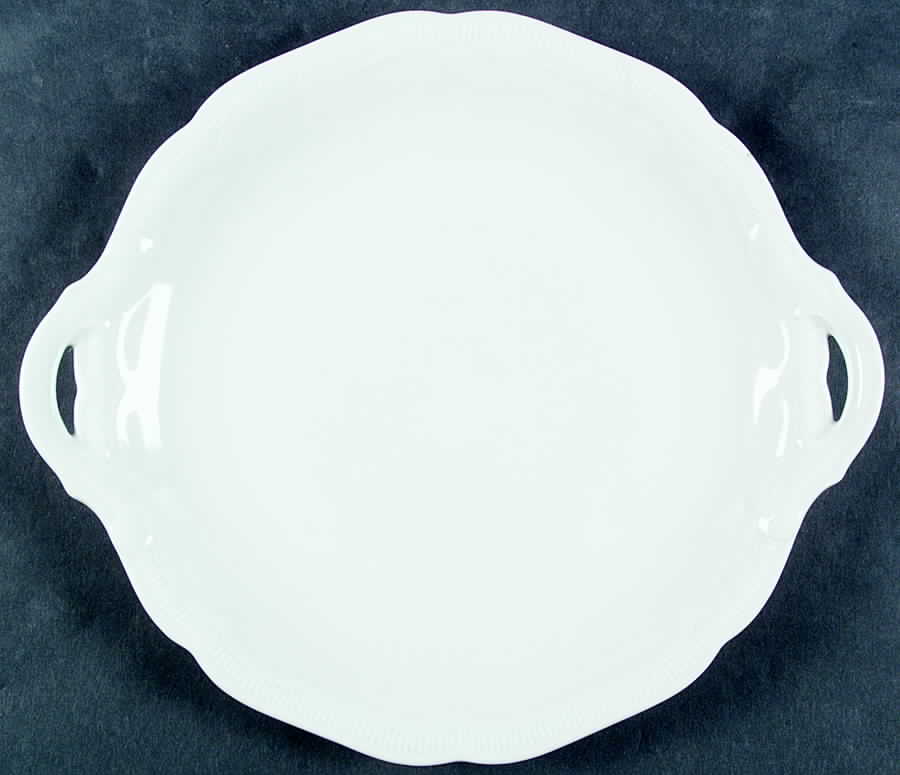 Weimar White Handled Cake Plate by Hutschenreuther-1