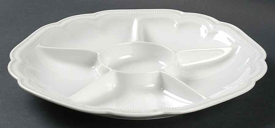 Weimar White 1 Piece Chip & Dip by Hutschenreuther-1