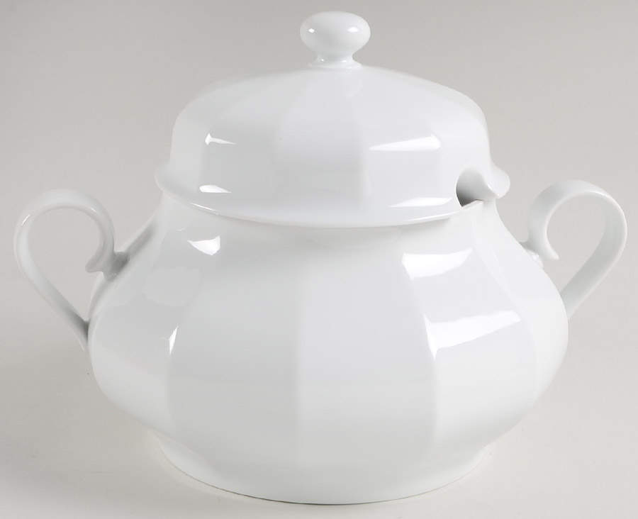 White Diamant Tureen &  Lid by Hutschenreuther-1