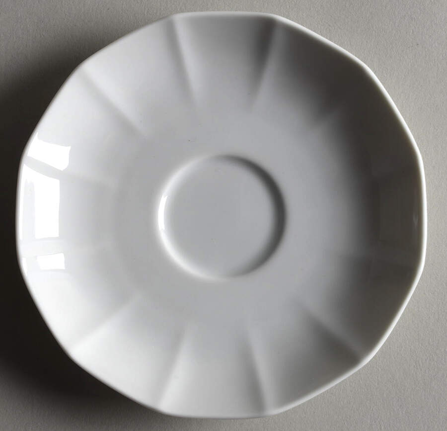 White Diamant Saucer for Footed Cup by Hutschenreuther-1