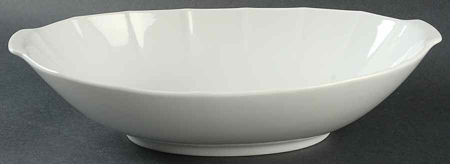 White Diamant 12" Oval Vegetable Bowl by Hutschenreuther-1