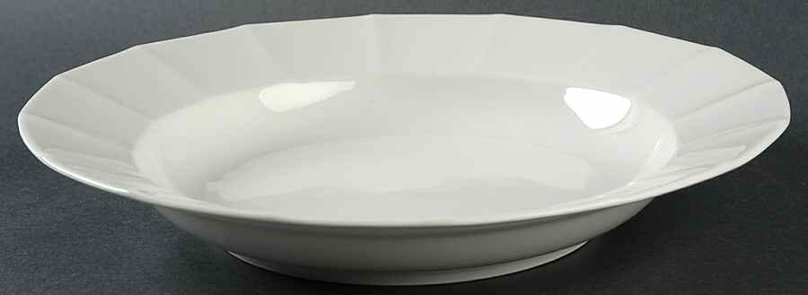 White Diamant Large Rim Soup Bowl by Hutschenreuther-1
