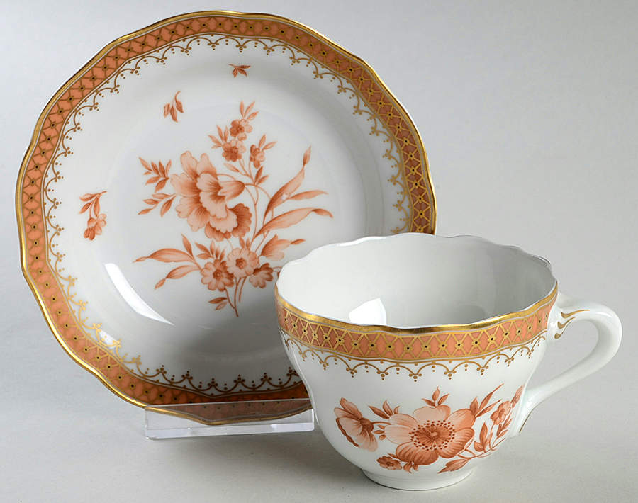 Wurzburg Flat Cup & Saucer Set by Hutschenreuther-1