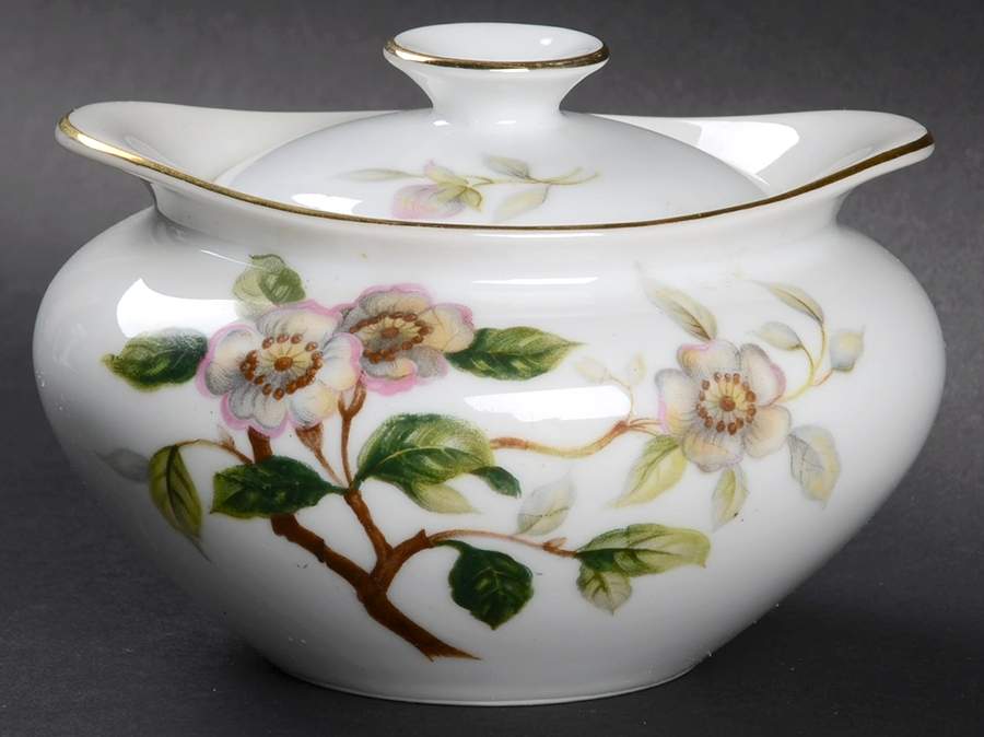 Dogwood Sugar Bowl & Lid by Harvan-1