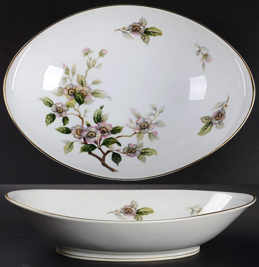 Dogwood 10" Oval Vegetable Bowl by Harvan-1