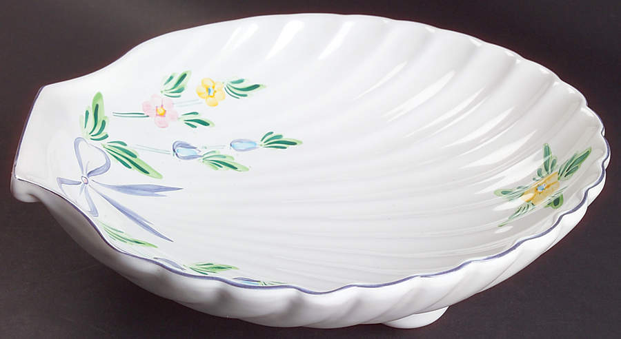 Bow Shell Shaped Dish by Herend Village-1