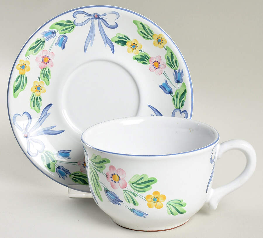 Bow Oversized Cup & Saucer Set by Herend Village-1
