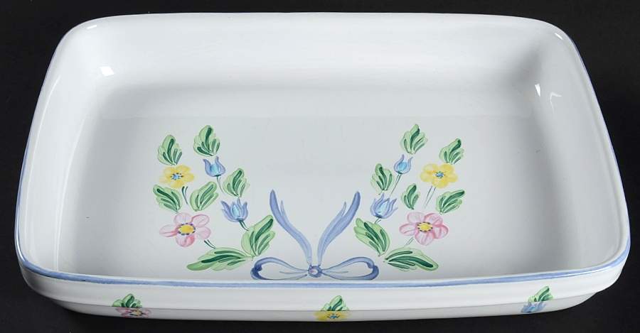 Bow 13"  Rectangular Baker by Herend Village-1