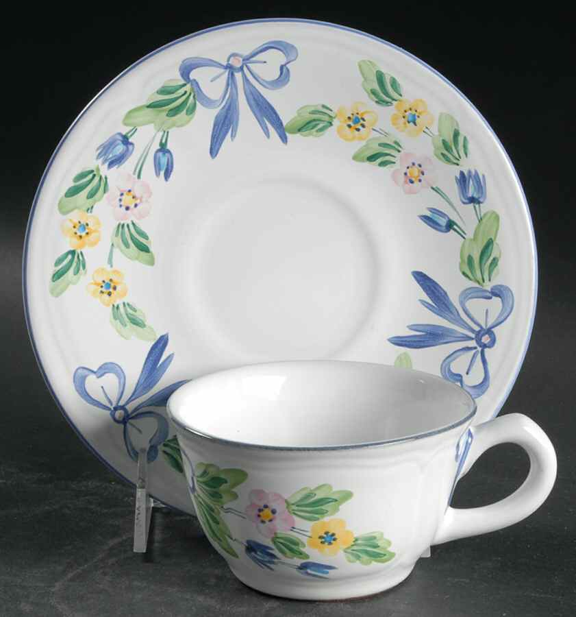 Bow Flat Cup & Saucer Set by Herend Village-1