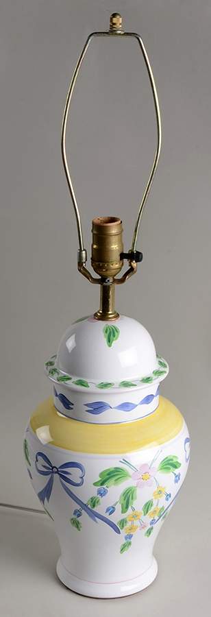Bow 24" Electric Lamp No Shade by Herend Village-1