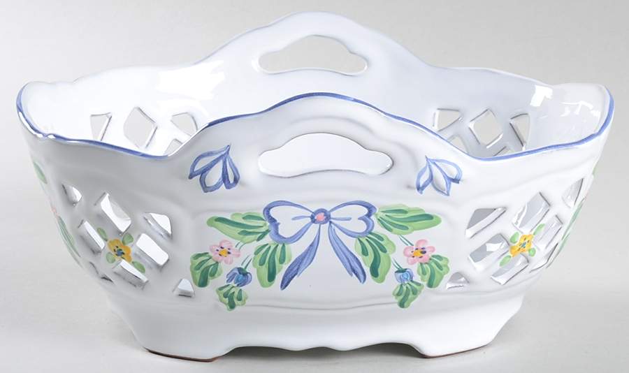 Bow Large Basket by Herend Village-1