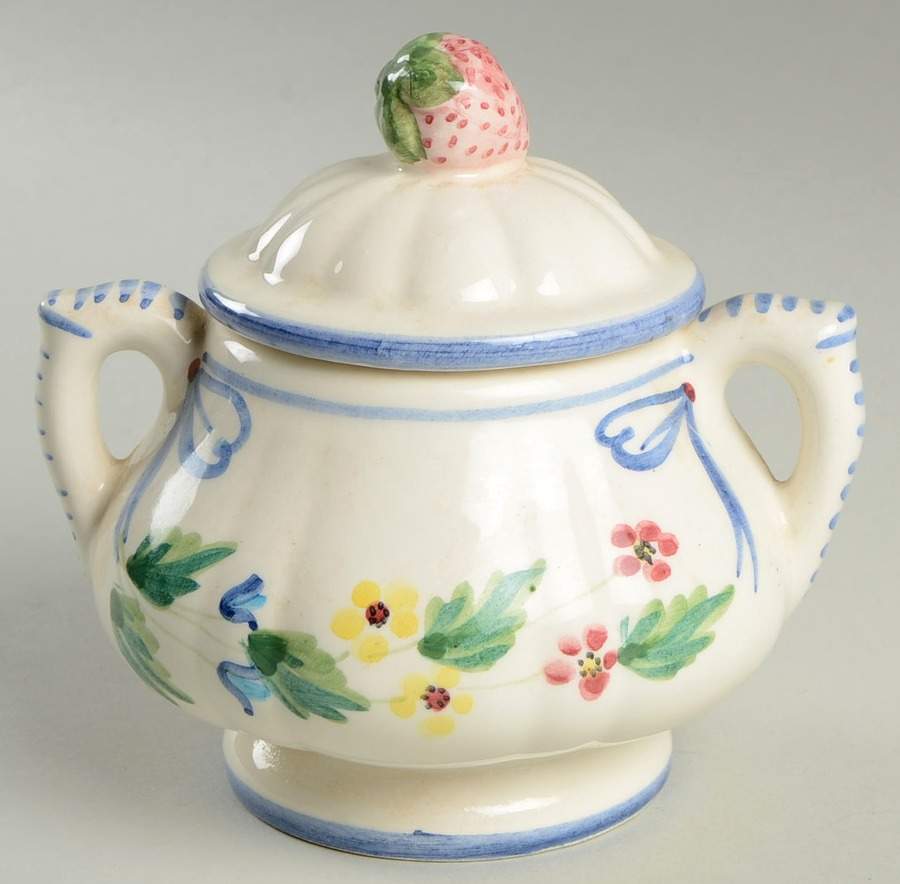 Bow Sugar Bowl & Lid by Herend Village-1