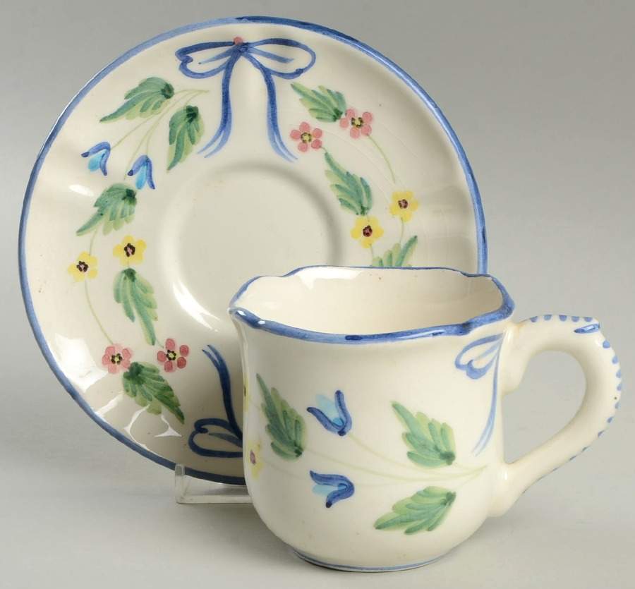 Bow Flat Cup & Saucer Set by Herend Village-1