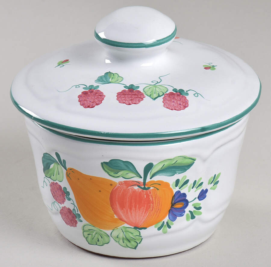 Fancy Fruits Sugar Bowl & Lid by Herend Village-1