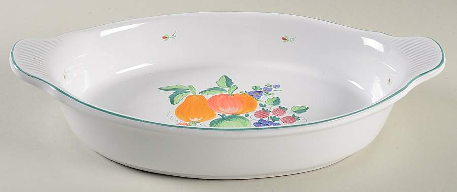 Fancy Fruits 13" Augratin by Herend Village-1