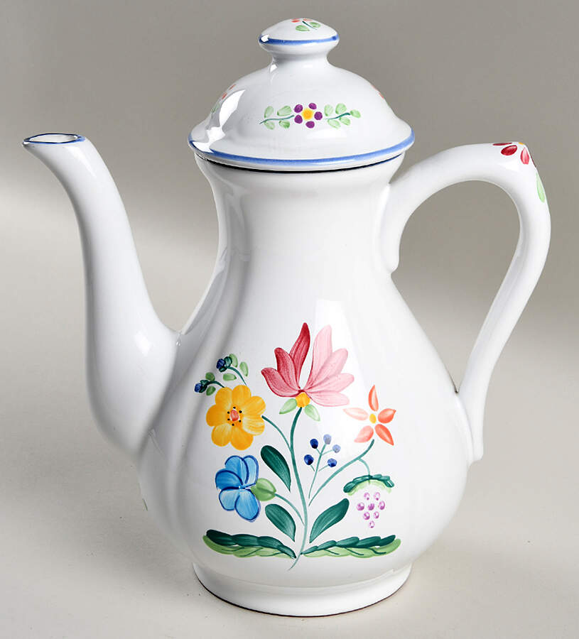 Herend Bouquet Coffee Pot & Lid by Herend Village-1