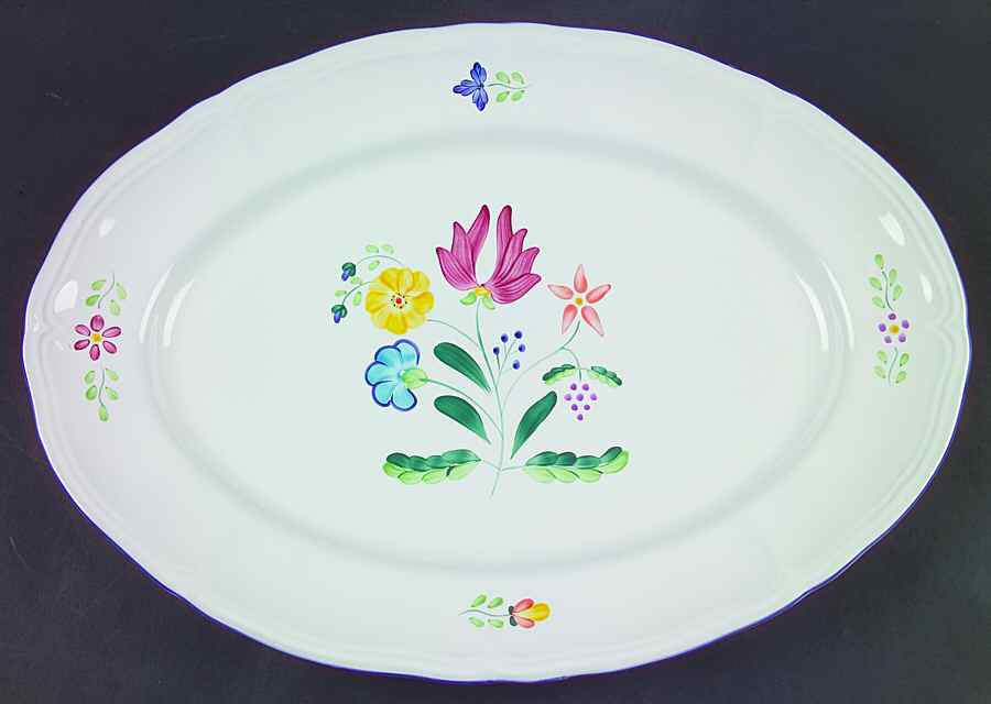 Herend Bouquet 16" Oval Serving Platter by Herend Village-1