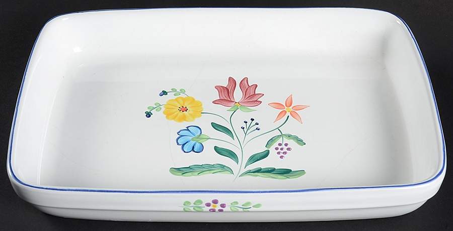 Herend Bouquet 13"  Rectangular Baker by Herend Village-1