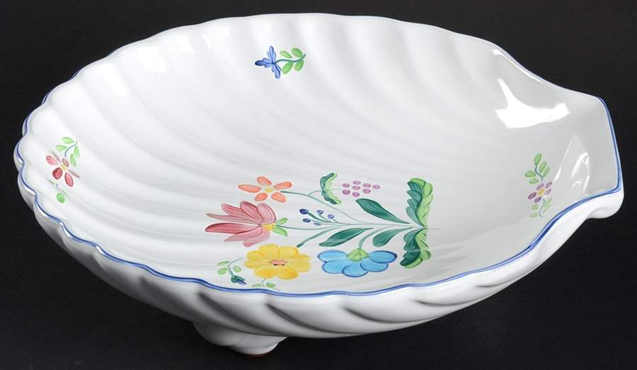 Herend Bouquet Large Shell Shaped Dish by Herend Village-1