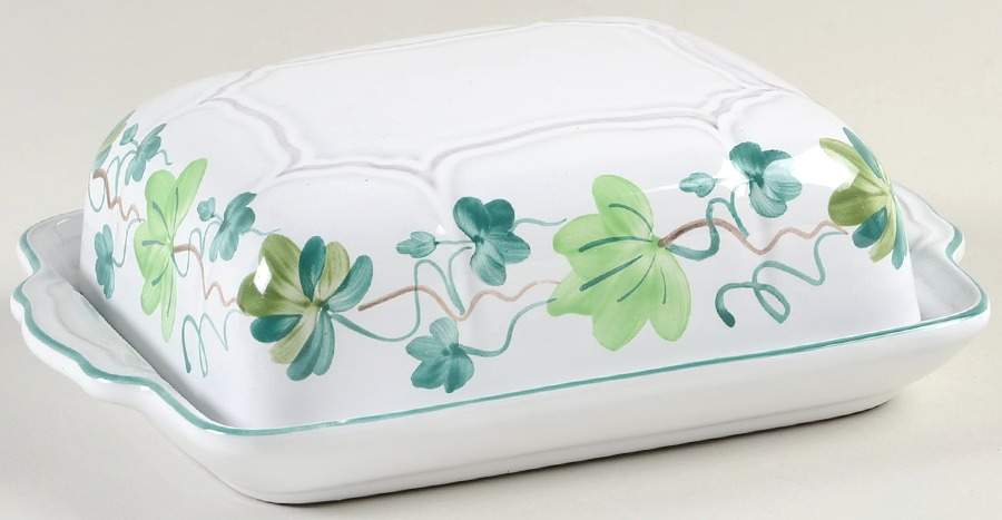 Ivy Rectangular Covered Butter by Herend Village-1