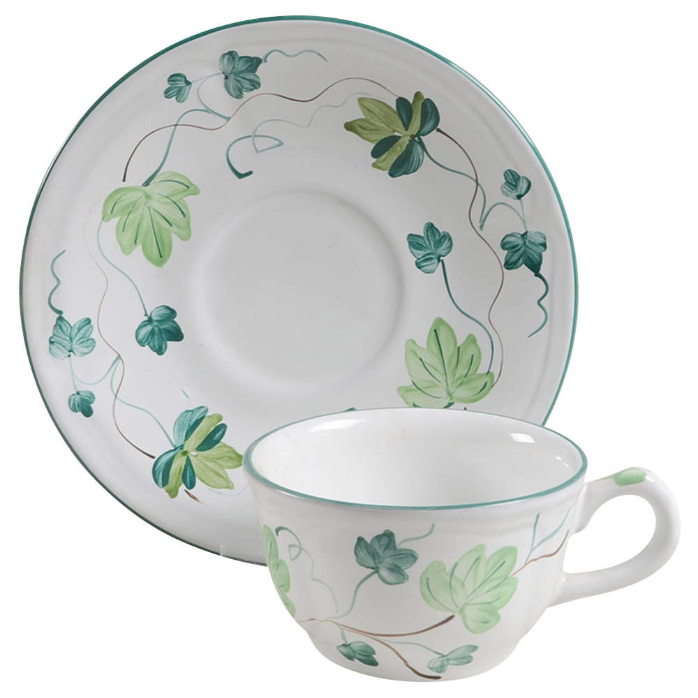 Ivy Flat Cup & Saucer Set by Herend Village-1