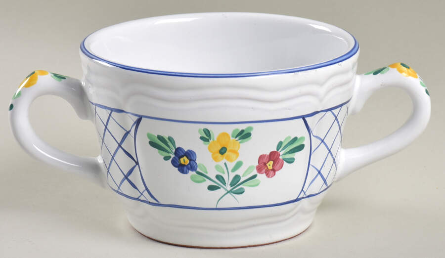 Lattice Hill Sugar Bowl No Lid by Herend Village-1