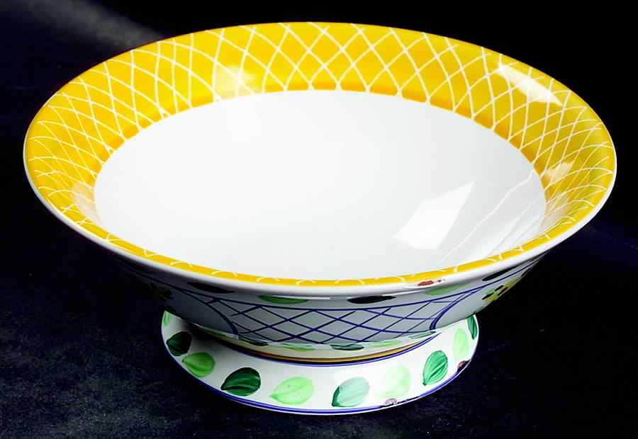 Lattice Hill 6" Footed Bowl by Herend Village-1