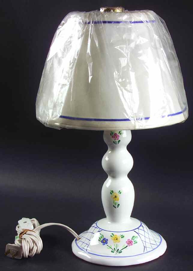 Lattice Hill 13" Electric Lamp & Shade by Herend Village-1