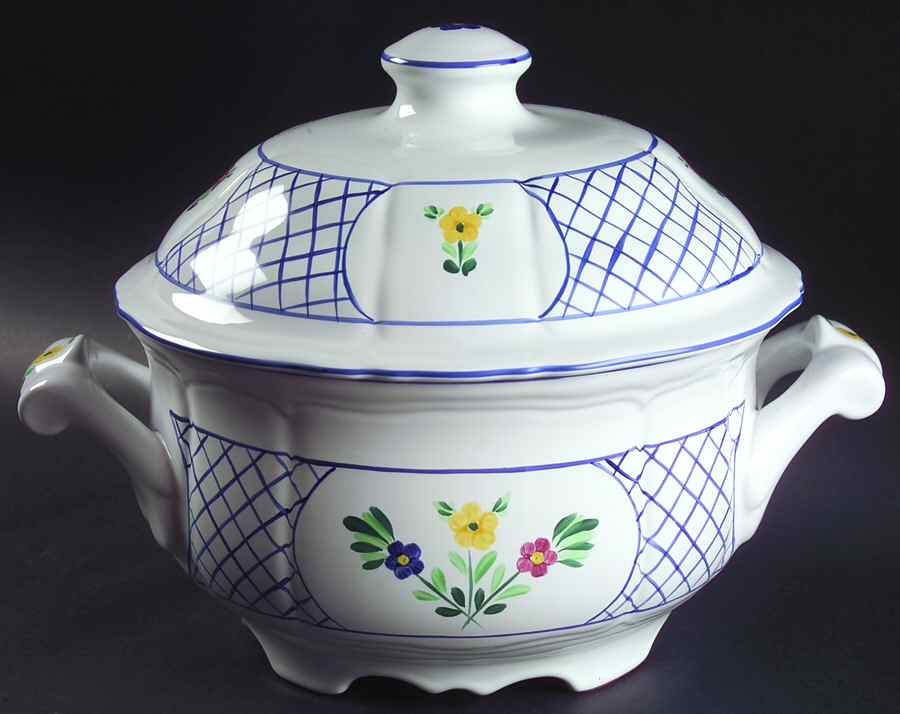 Lattice Hill Tureen &  Lid by Herend Village-1