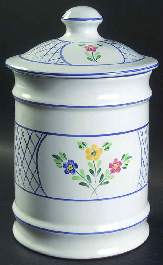 Lattice Hill Large Canister & Lid by Herend Village-1