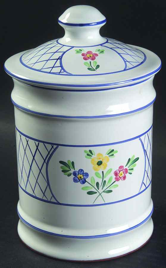 Lattice Hill Medium Canister & Lid by Herend Village-1