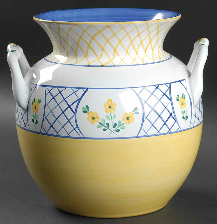 Lattice Hill 8" Handled Vase by Herend Village-1