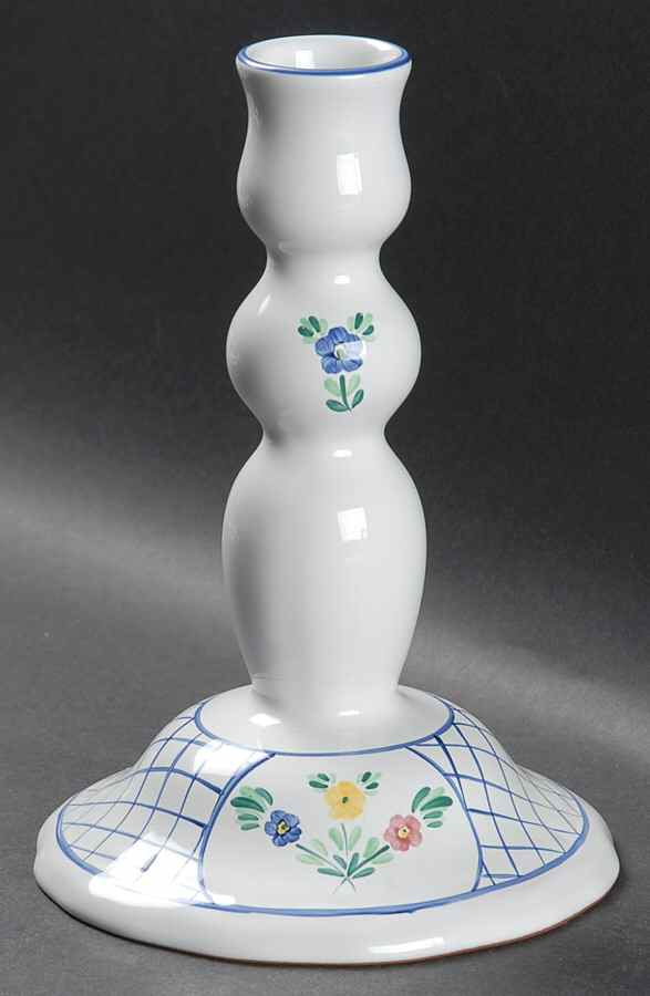 Lattice Hill 8" Tall Candlestick by Herend Village-1