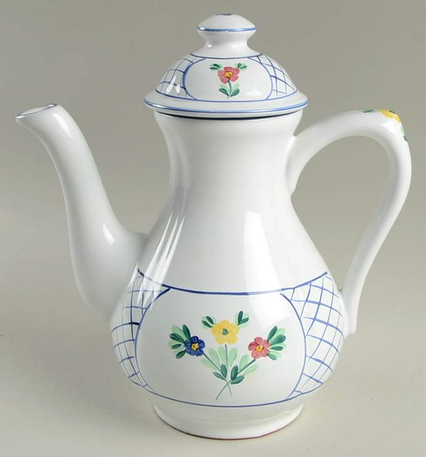 Lattice Hill Coffee Pot & Lid by Herend Village-1