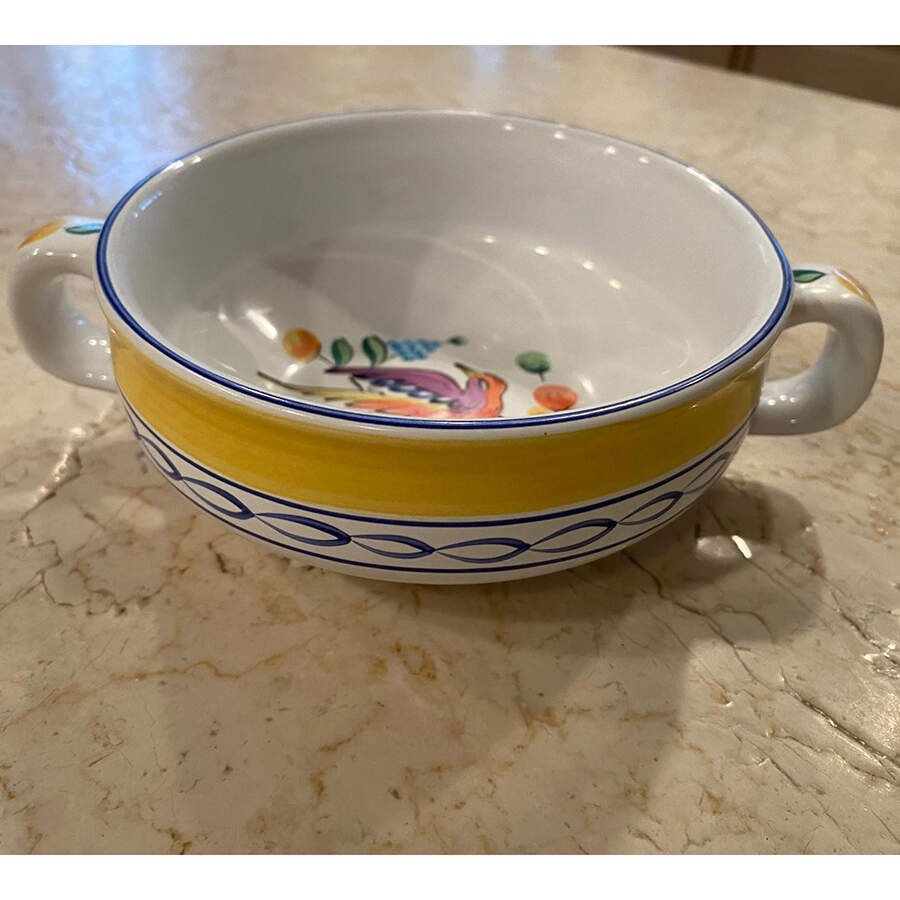 Morning Song Flat Cream Soup Bowl by Herend Village-1