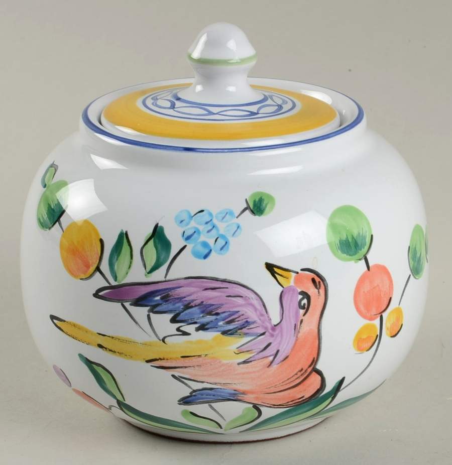 Morning Song Sugar Bowl & Lid by Herend Village-1