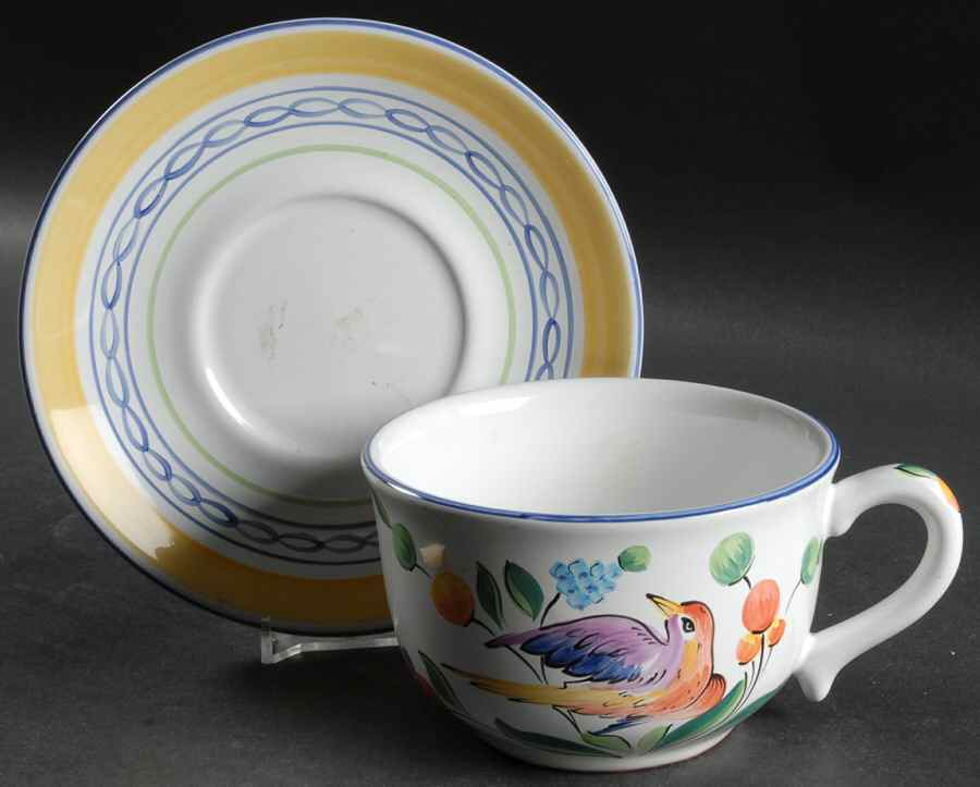 Morning Song Breakfast Cup & Saucer Set by Herend Village-1