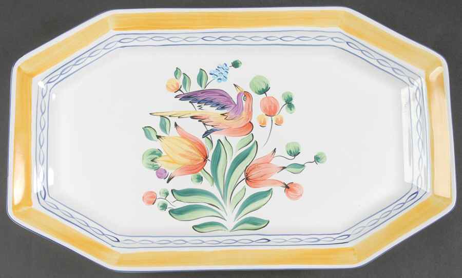 Morning Song 15" Oval Serving Platter by Herend Village-1