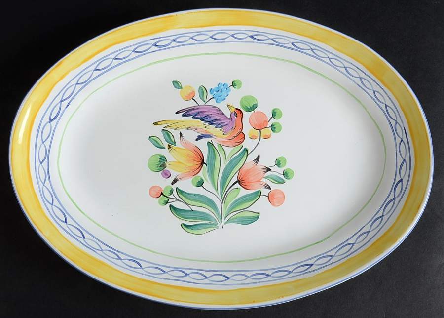 Morning Song 12" Oval Serving Platter by Herend Village-1
