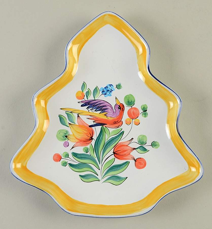 Morning Song 1 Part Medium Tree Shaped Dish by Herend Village-1
