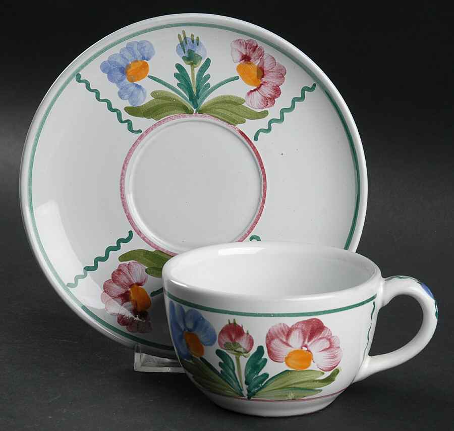 Newport Flat Cup & Saucer Set by Herend Village-1